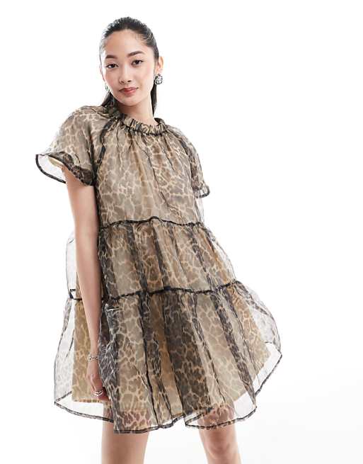 Sister Jane jacquard mini dress in leopard print | ASOS Sister Jane jacquard mini dress in leopard print | ASOS