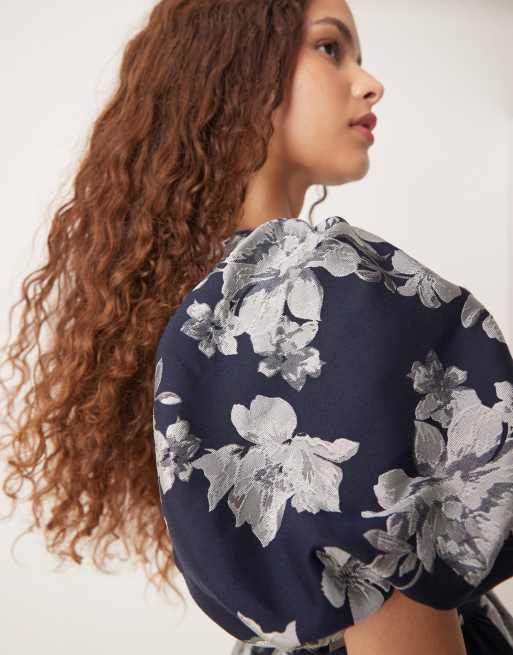 Sister Jane jacquard mini dress in navy | ASOS