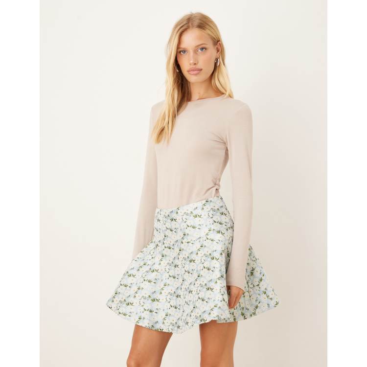 Sister Jane jacquard mini skirt in blue | ASOS