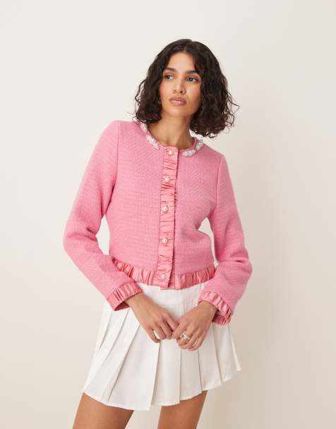 Sister Jane knit cardigan in pink