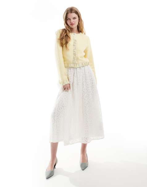 Sister Jane lace midaxi skirt in ivory co-ord - view 1