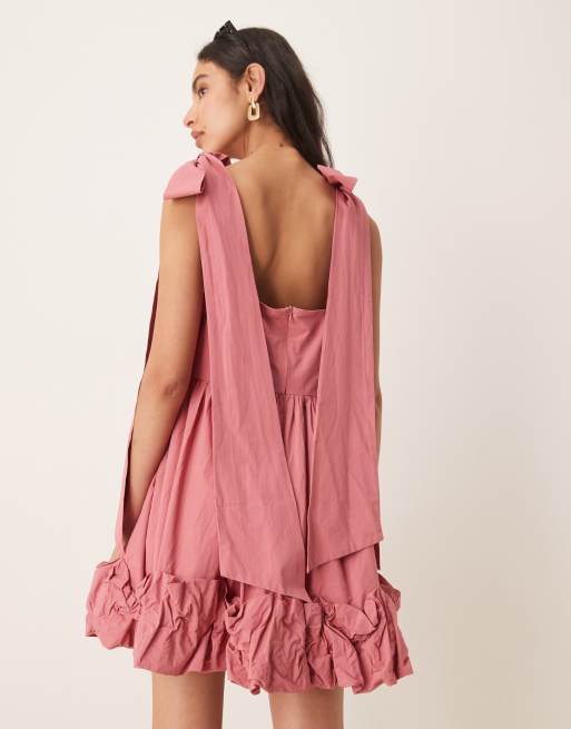Sister Jane Magnolia ruffle mini dress in pink, 4 of 4