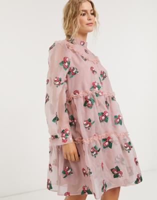 asos strawberry dress