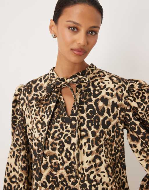 Sister Jane - Mirage - Gyldenbrun minikjole med leopardprint , 3 af 4