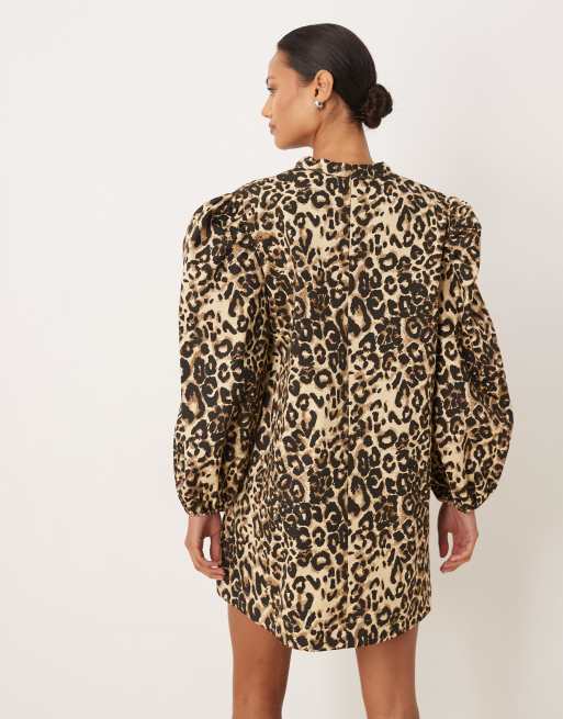 Sister Jane Mirage leopard mini dress in tan , 4 of 4