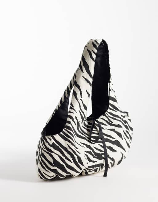 Sister Jane Nuit ensemble coordonné en coton avec sac nœud, ivoire zébré, 4 de 4