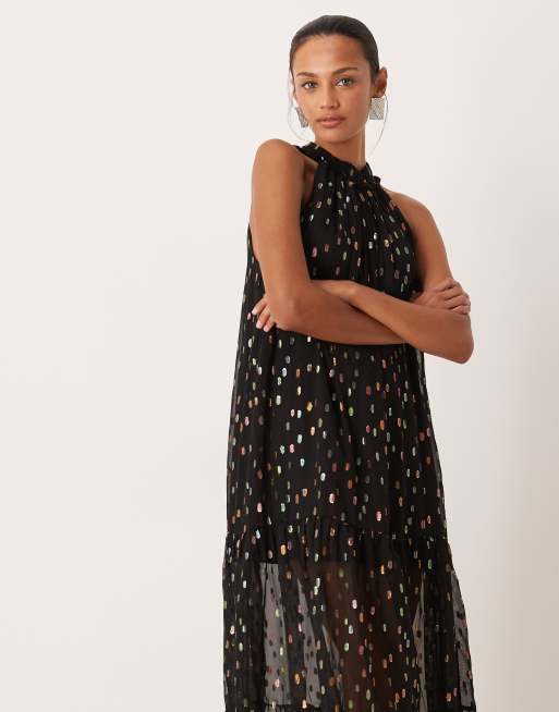 metallic polka dot maxi dress Sister Jane - Odyssey Chiffon Maxi Dress - Women - Polyester - XL