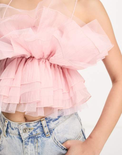 Baby pink sale ruffle top