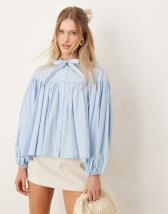 Sister Jane scallop blouse in pearl white | ASOS