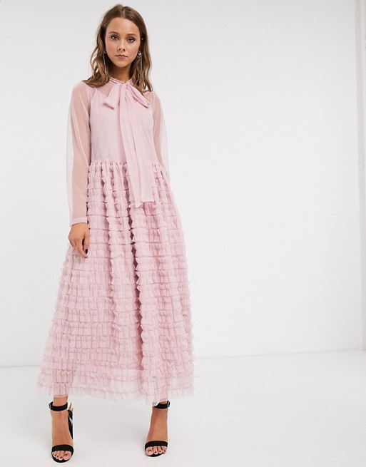 Sister Jane oversized maxi smock dress with full skirt in tiered tulle