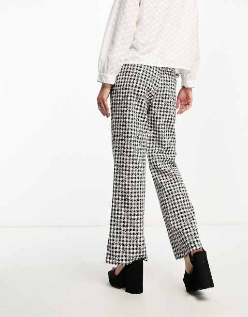 Sister Jane - Pantalon évasé d'ensemble avec nœud à carreaux vichy - Noir, 2 de 4