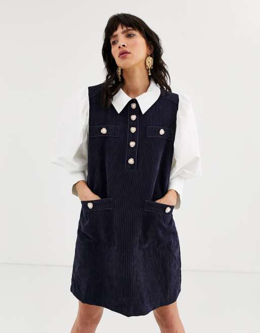 Shirt shop pinafore dress