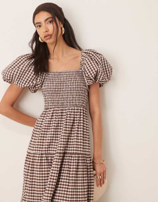【Sister Jane】Pollen Gingham ギンガムチェック ミディドレス Sister Jane】Pollen Gingham ギンガムチェック ミディドレス