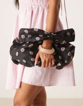 Dream Sister Jane pearl handle bag in black | ASOS