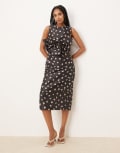 [sister jane] Sister Jane Rose Bells jacquard bow dress in black M Black