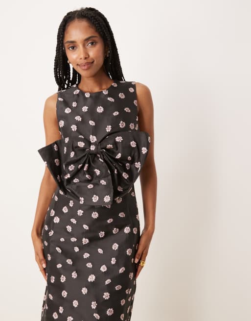 Sister Jane - Rose Bells - Vestito jacquard nero con fiocco , 2 di 4