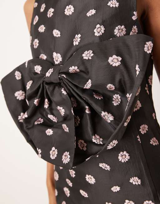 Sister Jane - Rose Bells - Vestito jacquard nero con fiocco , 3 di 4