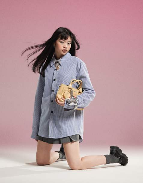 Sister Jane rose button stripe shirt in blue - view 1