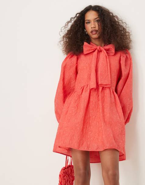 Sister Jane ruched mini bag co-ord in red - view 1