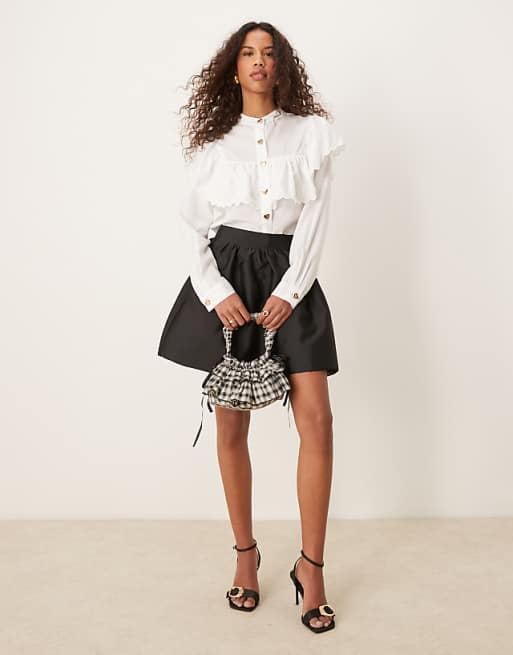 Sister Jane scallop blouse in pearl white | ASOS Sister Jane scallop blouse in pearl white | ASOS