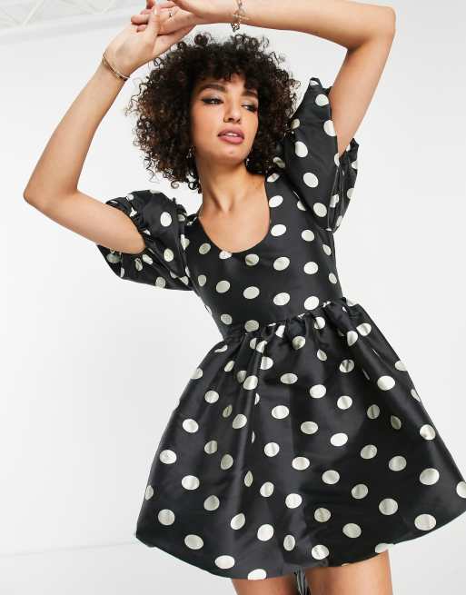 Sister Jane scoop neck mini dress in spot print | ASOS