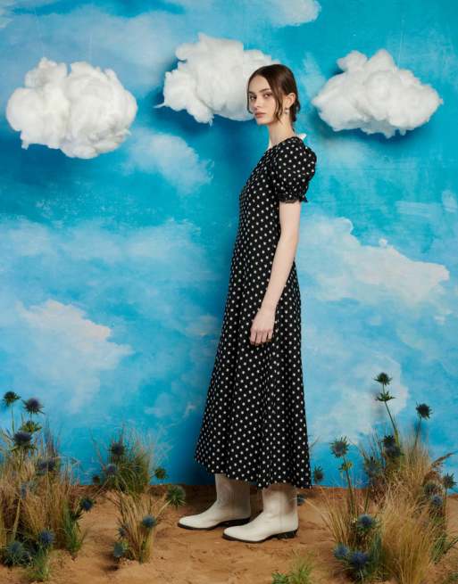 Sister Jane star embroidered maxi dress in black ASOS