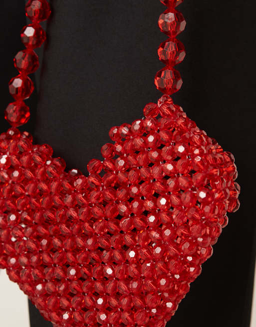 Sister Jane - Sunrise - Borsa a cuore rossa con perline, 3 di 4