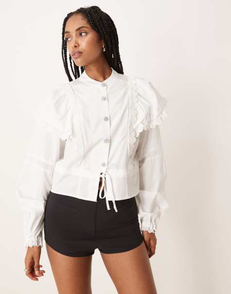 Sister Jane – Sweet Pea – Vit blus med volang - view 1