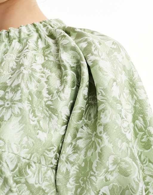 Sister Jane – Thimble – Jacquard-Minikleid in sanftem Babygrün-Metallic, 3 von 4
