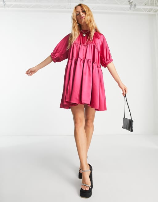 strapless open back dress Paloma Dress: Lilac Pink M main image 1