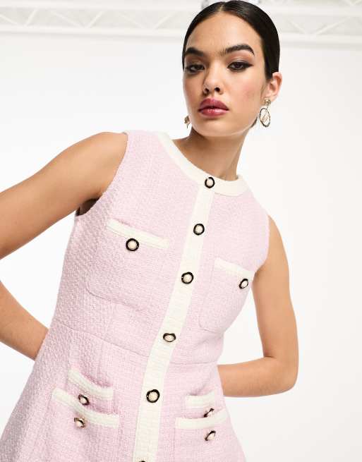 Chanel Pink Tweed Dress