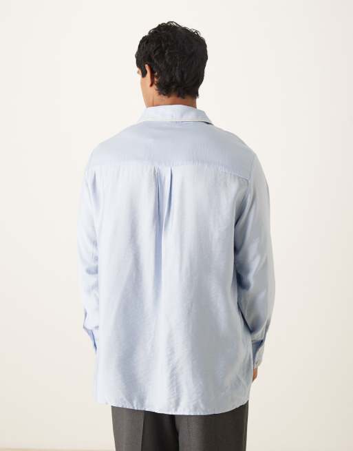 Sister Jane Unisex Augie retro collar shirt in blue , 3 of 4