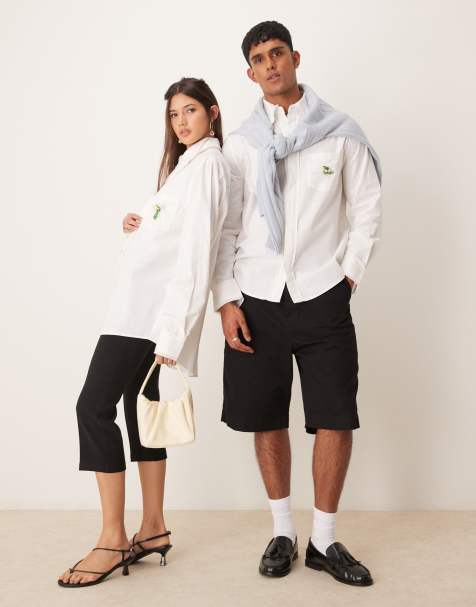 Sister Jane unisex bouquet embroidered shirt in white - view 1