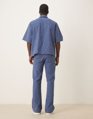 Sister Jane Mens Sister Jane Unisex Checkerboard Denim Jeans In Blue