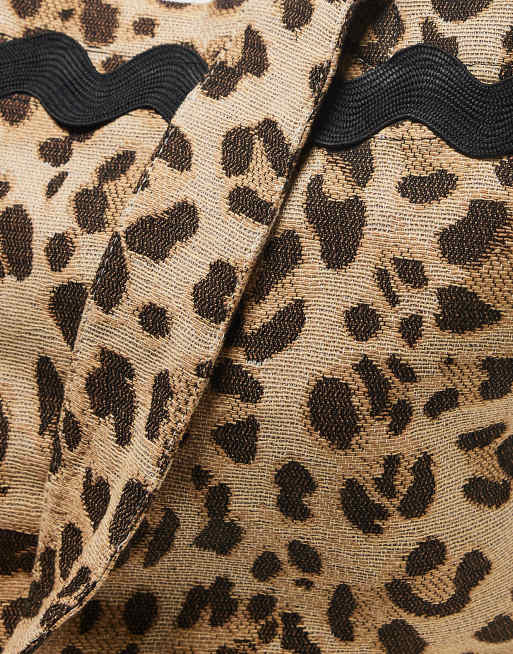 Sister Jane unisex contrast tote bag in leopard print, 2 of 3