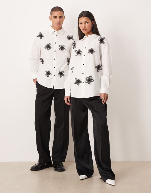 Sister Jane Unisex Flora Penny cotton blend button up floral