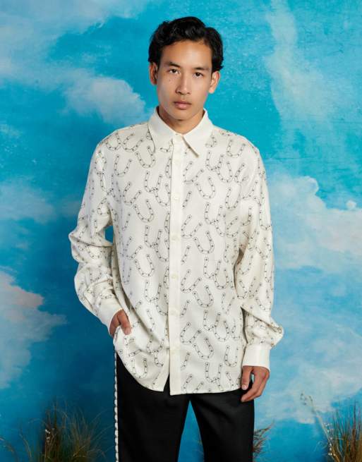 Sister Jane Unisex horseshoe printed shirt in white