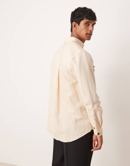 Sister Jane Unisex stud embellished shirt in beige, 3 of 4