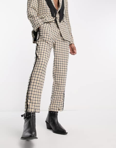 Sister Jane Unisex trouser co-ord in beige check - view 1