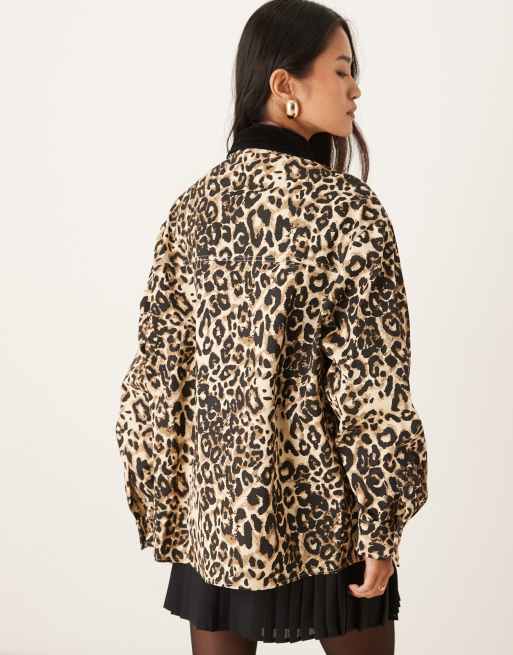 Sister Jane Unisex worker jacket in leopard print | ASOS