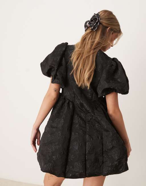 Sister Jane - Vestito corto nero con fiocco, 3 di 4