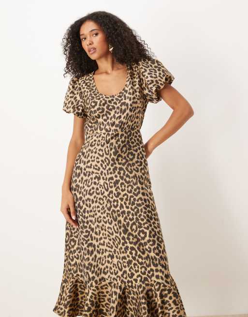Sister Jane - Vestito midi leopardato jacquard con scollo rotondo, 2 di 4