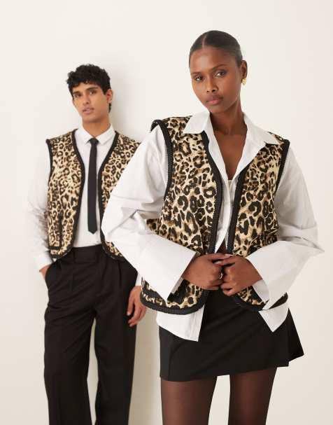 Sister Jane - Ward - Gilet unisex in puro cotone con stampa leopardata - view 1