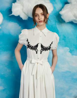 シャツ+ブラウス(半袖+袖なし) sister jane - sister jane / Best Wishes Embroidery Top TOD143LIL_1.jpg?v=1738939241