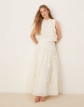 [sister jane] Sister Jane x ASOS bow midi skirt in white M Plus White