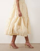 Sister Jane Yarrow jacquard dress and grab bag set in yellow gold
