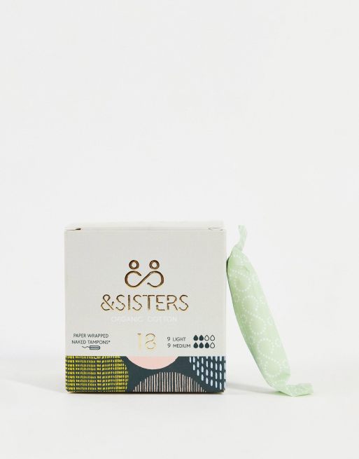 &SISTERS - Lot de 16 tampons nus sans agent de blanchiment - Plusieurs tailles