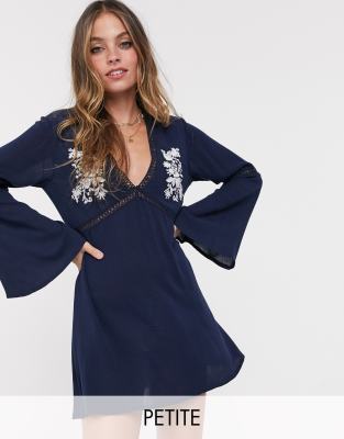 white mini swing dress