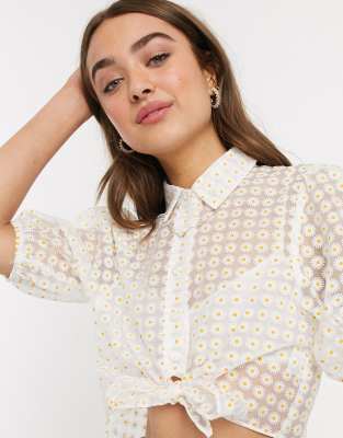 sheer daisy top