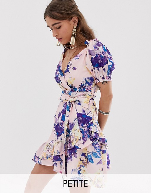 Sisters Of The Tribe Petite wrap dress in floral